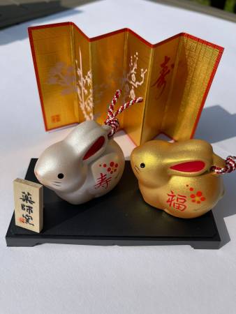 Set of two Rabbits, symbols of 2023 (69)
