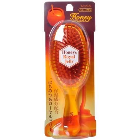Brush massage a great to moisturize and give hair Shine with honey and Royal jelly Honey bee Brush , Vess