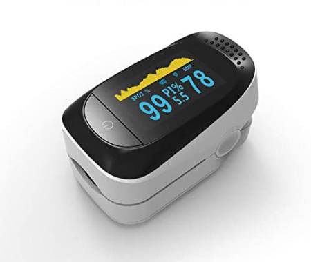 BAI 2020 OLED pulse oximeter on the finger
