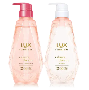 LUX Luminique Sakura Dream Shampoo & Treatment Бессиликоновый шампунь и кондиционер для волос с ароматом сакуры - фото