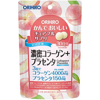 Купить ORIHIRO Dense Сollagen&Placenta Жевательный плотный коллаген с плацентой, со вкусом персика, на 1 месяц на 36best.com — фото ORIHIRO Dense Сollagen&Placenta Жевательный плотный коллаген с плацентой, со вкусом персика, на 1 месяц - фото