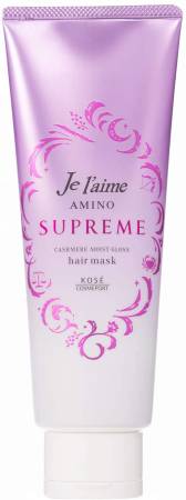картинка KOSE Cosmeport Je l`Aime AMINO SUPREME Cashmere Moist Gloss  Hair Mask, 230 g магазин одежды и аксессуаров являющийся официальным дистрибьютором в России  KOSE Cosmeport Je l`Aime AMINO SUPREME Cashmere Moist Gloss  Hair Mask, 230 g
