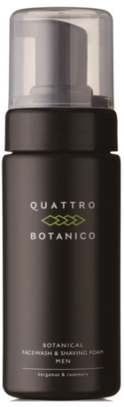 картинка QUATTRO BOTANICO BOTANICAL FACE WASH & SHAVING FOAM MEN shaving Foam and foam wash, 150ml магазин одежды и аксессуаров являющийся официальным дистрибьютором в России  QUATTRO BOTANICO BOTANICAL FACE WASH & SHAVING FOAM MEN shaving Foam and foam wash, 150ml