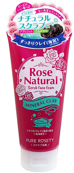 Купить Сosmetex Roland PURE ROSETY Rose Natural Mineral Clay Очищающая пенка-скраб для лица с минеральной глиной и экстрактом конняку, 120 гр на 36best.com — фото Сosmetex Roland PURE ROSETY Rose Natural Mineral Clay Очищающая пенка-скраб для лица с минеральной глиной и экстрактом конняку, 120 гр - фото