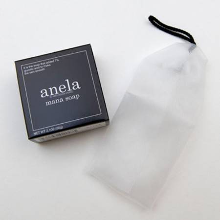 Anela Mana Soap Peeling soap with glycolic acid 7% against acne with foam mesh as a gift!