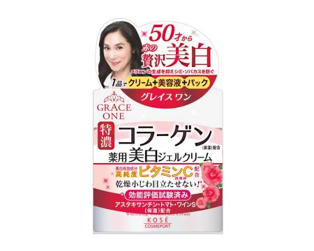 KOSE Cosmeport Grace One Whitening Perfect Gel Cream Whitening nourishing cream for aging skin, 100g