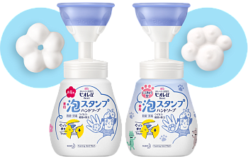 Купить KAO Biore Hand Foam Stamp Мыло для рук с фигурным дозатором на 36best.com — фото KAO Biore Hand Foam Stamp Мыло для рук с фигурным дозатором - фото