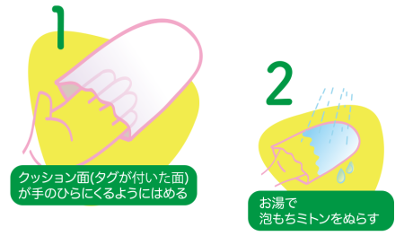 картинка KIKULON Awarutte Foam Mochi Body wash mitten магазин одежды и аксессуаров являющийся официальным дистрибьютором в России  KIKULON Awarutte Foam Mochi Body wash mitten