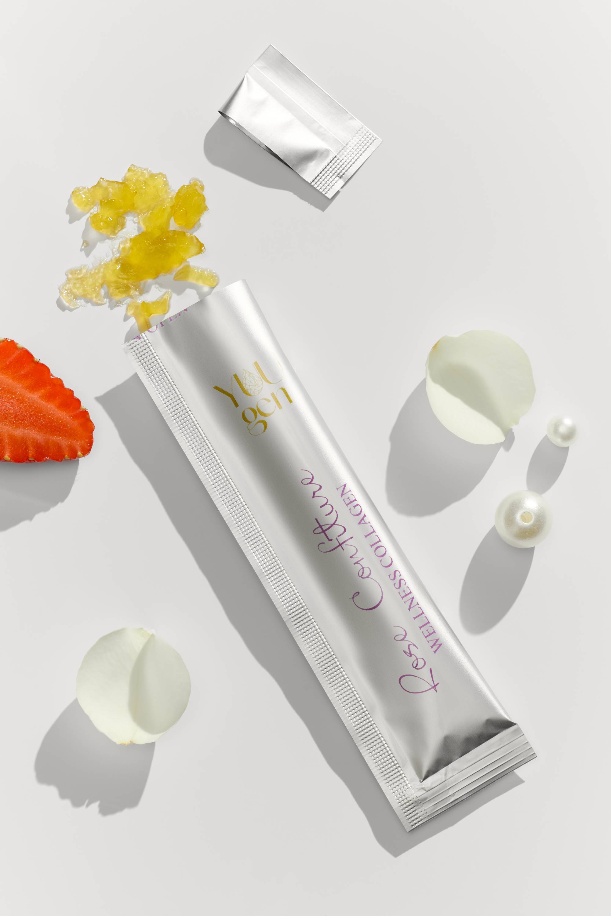 YUUGEN Rose Confiture Wellness collagen Коллаген-конфитюр 3000 мг с плацентой розы, на 1 месяц - фото