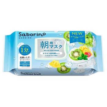 Japanese Skincare - Buy Saborino Mezamashi Sheet Mint yogurt mask for smooth skin in 1 minute, 30 pieces Online from Japan | 36Best Kawai Saborino Mezamashi Sheet Mint yogurt mask for smooth skin in 1 minute, 30 pieces
