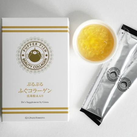 GINZA TOMATO Puffer Fish Beauty Collagen with pearls to awaken beauty, for 1 month