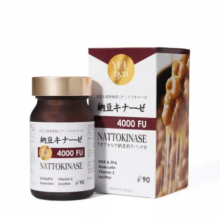 YUUGEN You Are Genki Nattokinase 4000FU for vascular and heart health, for 1 month