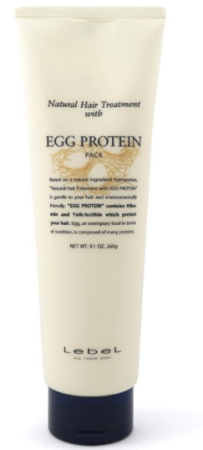 картинка Nutritious mask with egg protein Lebel Egg Protein, 260g, Lebel магазин одежды и аксессуаров являющийся официальным дистрибьютором в России  Nutritious mask with egg protein Lebel Egg Protein, 260g, Lebel