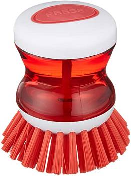 MARNA Soap Pump Palm Brush, red