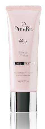 PureBio Tone Up UV White SPF50+ PA++++ whitening sunscreen 5 in 1
