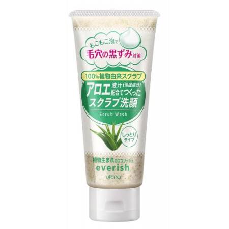 Facial scrub with aloe extract and walnut shell Everish, 135 gr, Utena