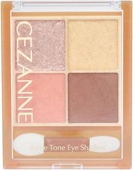 Cezanne Beige Tone Eye Shadow палетка теней с бежевым подтоном с трехмерным эффектом, 4,5 г, 04 mimosa beige Cezanne Beige Tone Eye Shadow палетка теней с бежевым подтоном с трехмерным эффектом, 4,5 г, 04 mimosa beige
