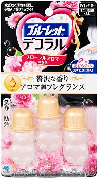 KOBAYASHI Bluelet Decora Le Relax aroma Flavor for a toilet bowl, 7.5 g × 3pcs, floral fragrance