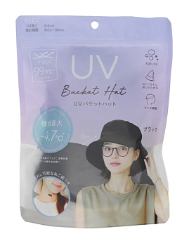 Panama hat with UV protection box (black) Panama hat with UV protection box (black)