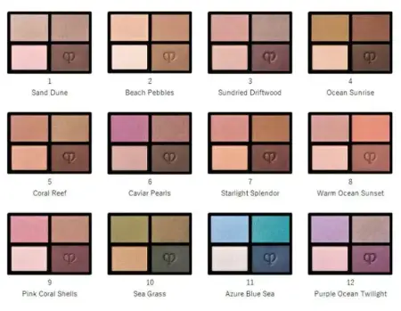 Eyeshadow palette Shiseido Clé de Peau Beauté Ombres Quadri Coulers