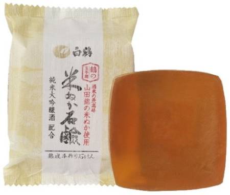 Hakutsuru Rice Bran Soap Moisturizing soap based on rice bran and purified rice sake, 100g