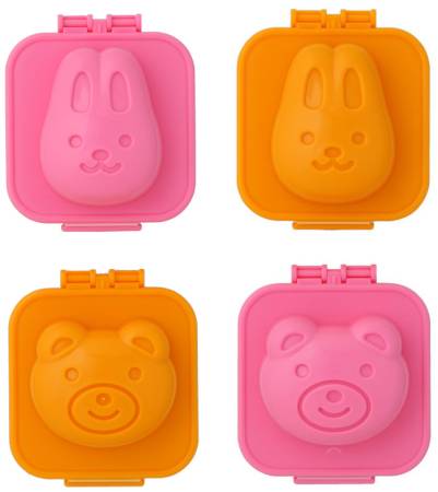 DeLijoy Boiled Rabbit & Bear Egg & Rice Mold, Bunny and Bear