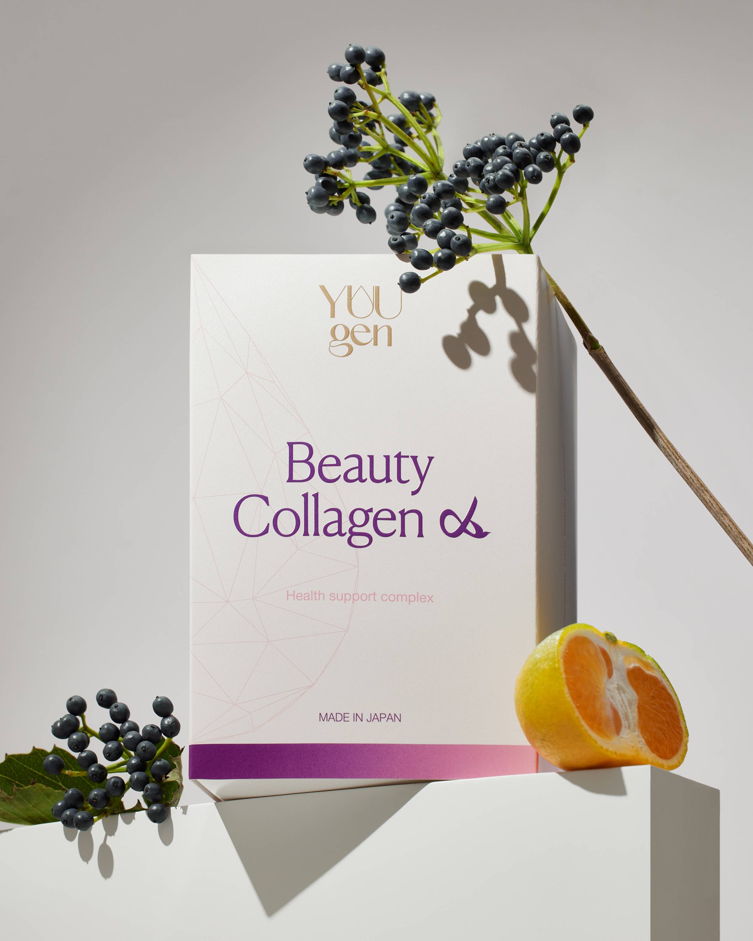 YUUGEN Beauty Collagen α Морской коллаген с коэнзимом Q10 и сиаловой кислотой, на 28 дней - фото