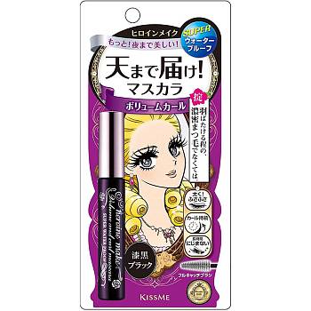 KISSME Heroine Make Volume & Curl Super Waterproof Mascara 01 Black Водостойкая тушь для ресниц черная, объем и подкручивание KISSME Heroine Make Volume & Curl Super Waterproof Mascara 01 Black Водостойкая тушь для ресниц черная, объем и подкручивание