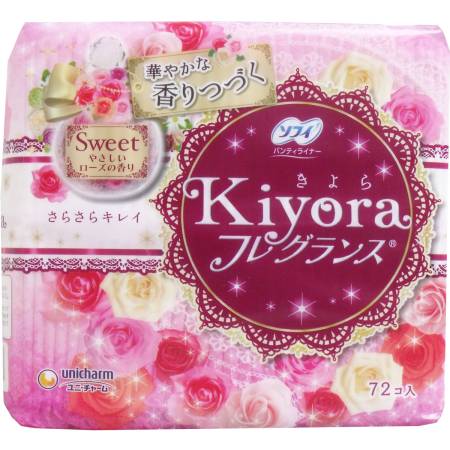 Unicharm Sweet Kiyora – pads for each day, 72 pcs