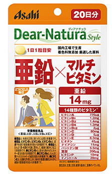 ASAHI Dear-Natura Style Zinc x Multivitamin, 20 days