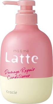 картинка Kracie mä&mё Latte Damage Repair Conditioner Sulfate-free for mother and daughter with milk protein, 490 g магазин одежды и аксессуаров являющийся официальным дистрибьютором в России  Kracie mä&mё Latte Damage Repair Conditioner Sulfate-free for mother and daughter with milk protein, 490 g