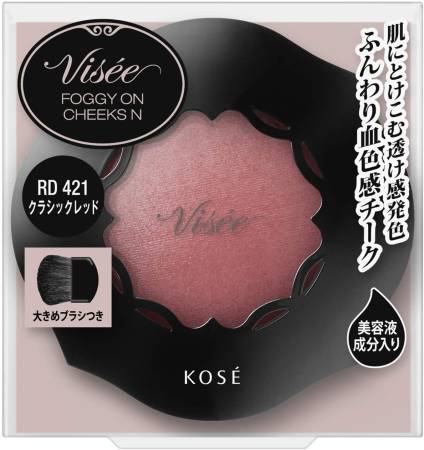 картинка Kose Visee Foggy On Cheeks Blusher, 5 g магазин одежды и аксессуаров являющийся официальным дистрибьютором в России  Kose Visee Foggy On Cheeks Blusher, 5 g