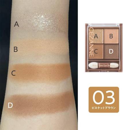 Cezanne Bitter Tone Eye Shadow Palette of shadows with a chocolate undertone with a three-dimensional effect , 4.5 g