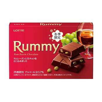 Купить LOTTE Rummy Шоколад с ромом и изюмом, 78 г на 36best.com — фото LOTTE Rummy Шоколад с ромом и изюмом, 78 г - фото