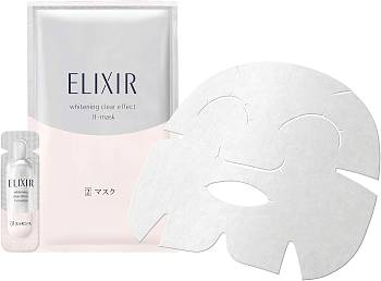 SHISEIDO Elixir White Clear Effect Mask face Mask with whitening effect, 6pcs