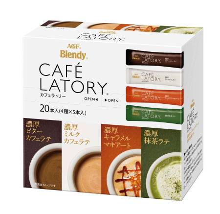 AGF Blendy Cafe LATORY Instant coffee in sticks, 4 types, 20 pieces