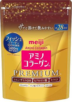 Amino Collagen Premium Meiji. The course of 28 days, the powder in the pack