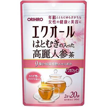 Купить ORIHIRO Equol Ginseng Tea Травяной чай для поддержания женской красоты и здоровья, 20 пакетиков на 36best.com — фото ORIHIRO Equol Ginseng Tea Травяной чай для поддержания женской красоты и здоровья, 20 пакетиков - фото